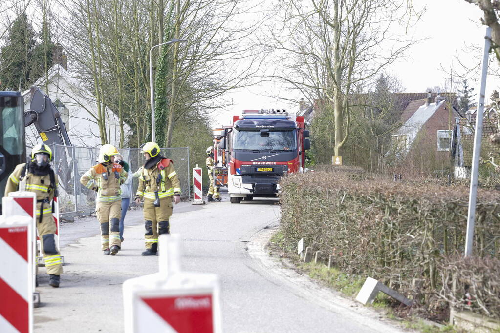 Straat afgezet door gaslekkage