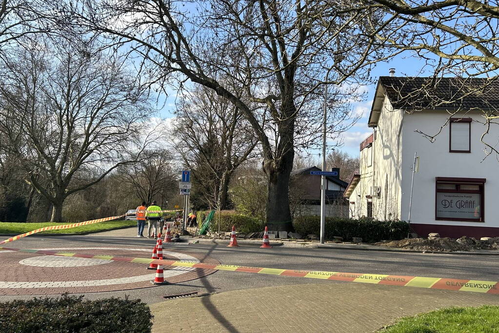 Gasleiding geraakt tijdens aanleg glasvezel