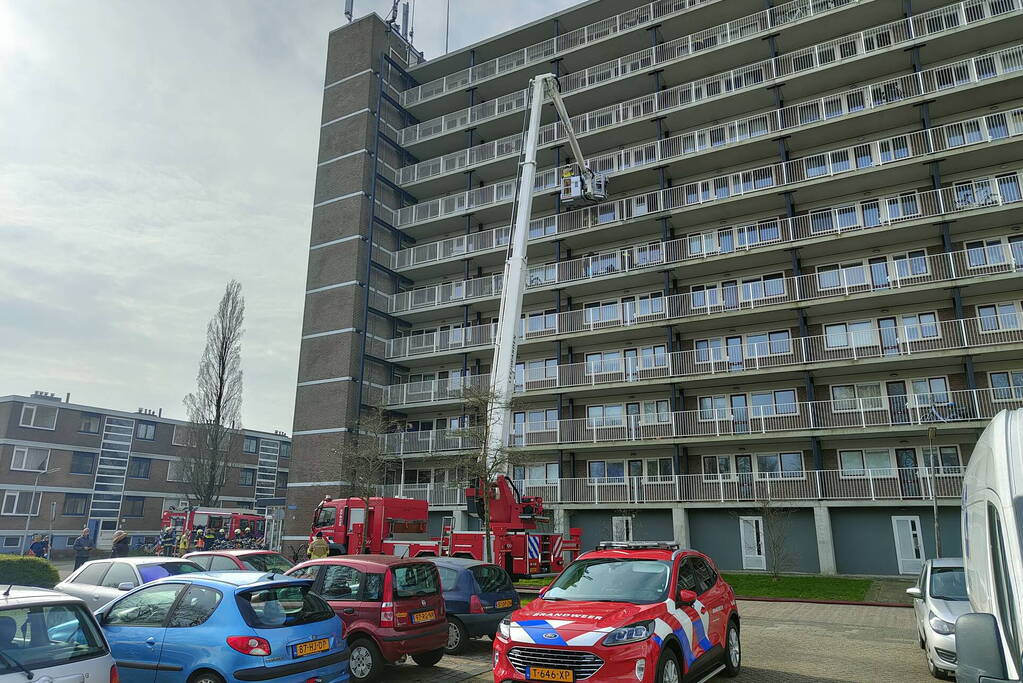 Rookontwikkeling bij brand in flatwoning