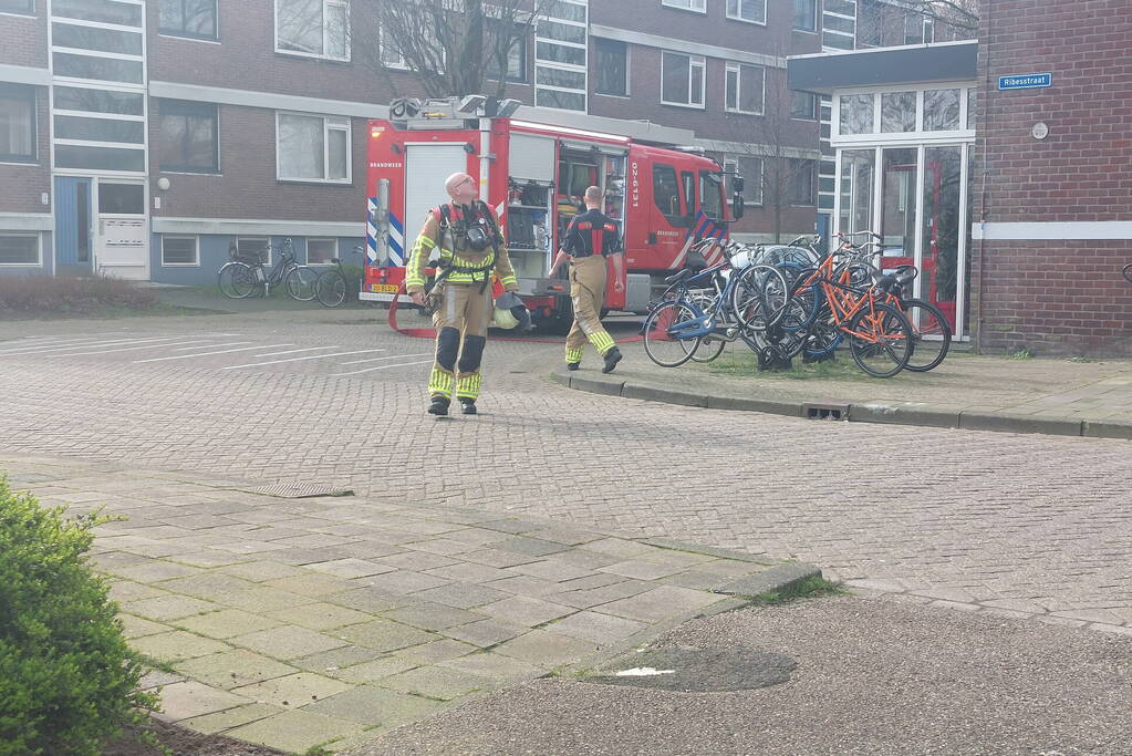 Rookontwikkeling bij brand in flatwoning