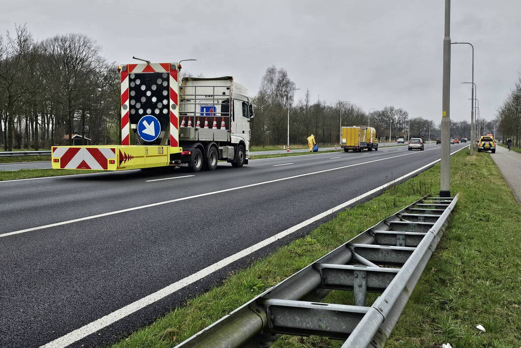 Ziekenhuisafval over de weg heen