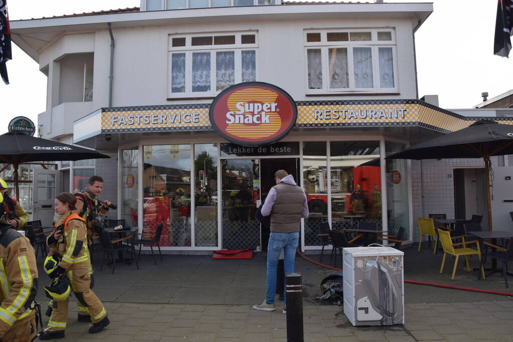 Brand is wasdroger in snackbar