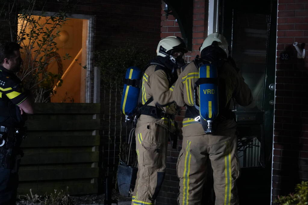 Brand in leegstaande woning zorgt voor rookontwikkeling