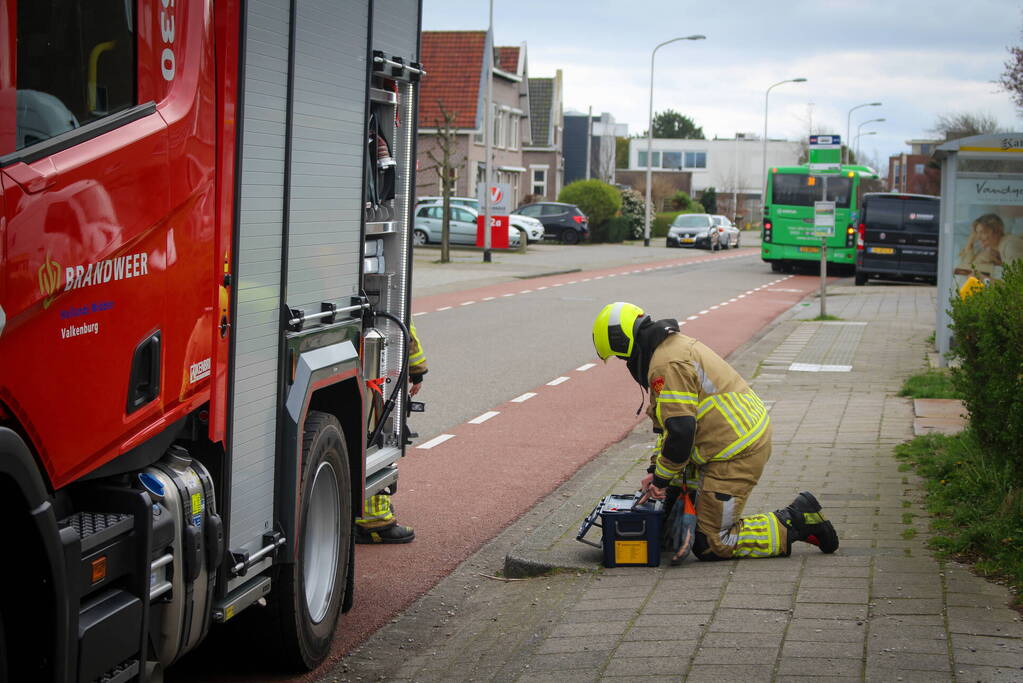 Gaslekkage door graafwerkzaamheden bij woning