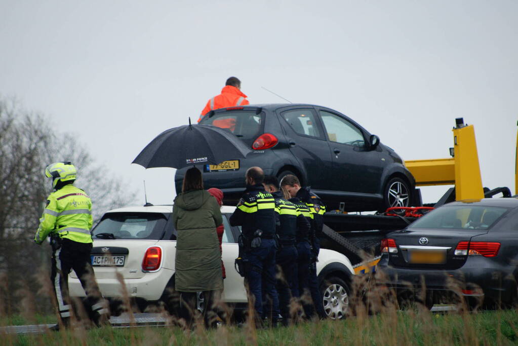 Vier voertuigen betrokken bij kettingbotsing