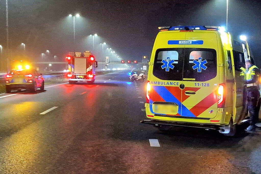 Snelweg deels dicht door ongeval