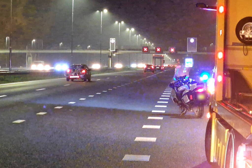 Snelweg deels dicht door ongeval