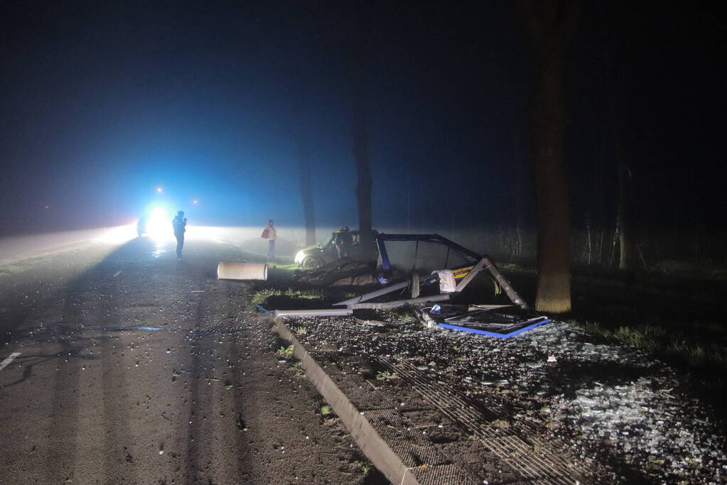 Bestuurster aangehouden na eenzijdig ongeval