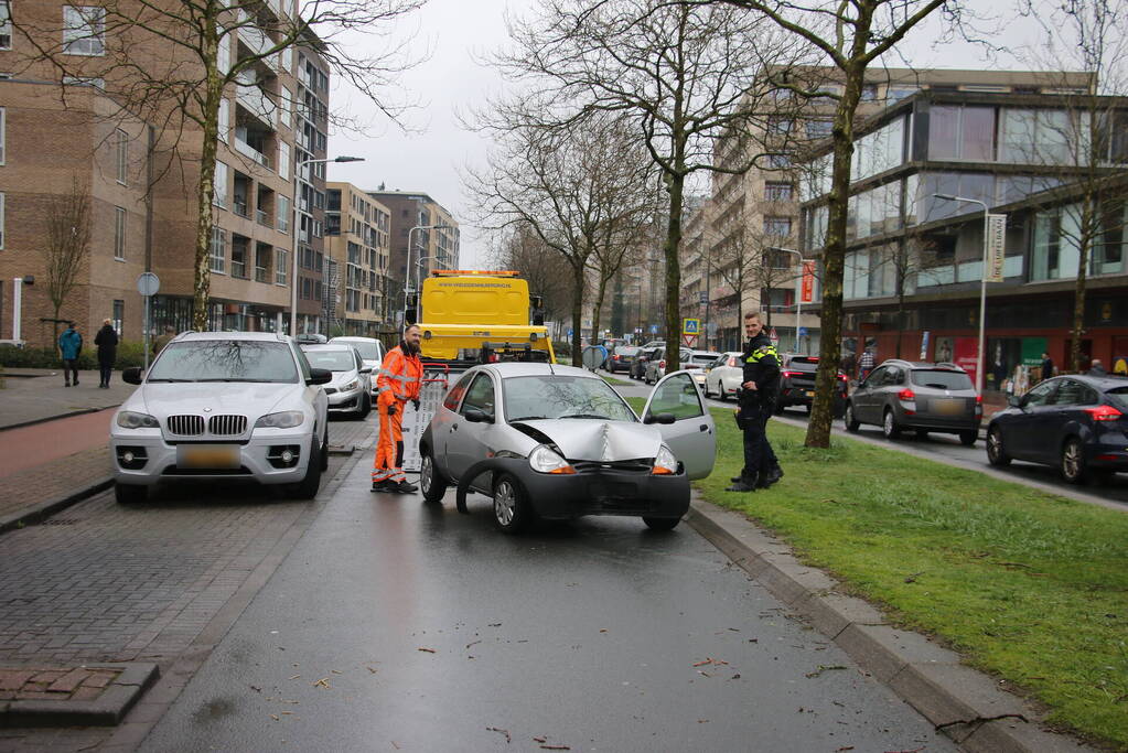 Automobilist klapt op boom