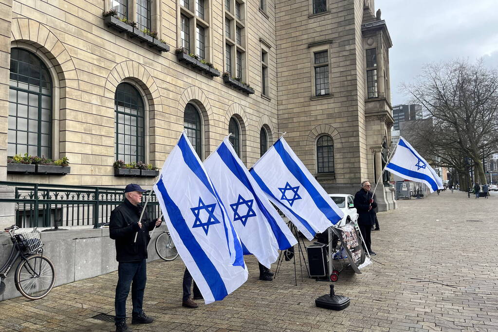 Pro Israël demonstratie voor stadhuis