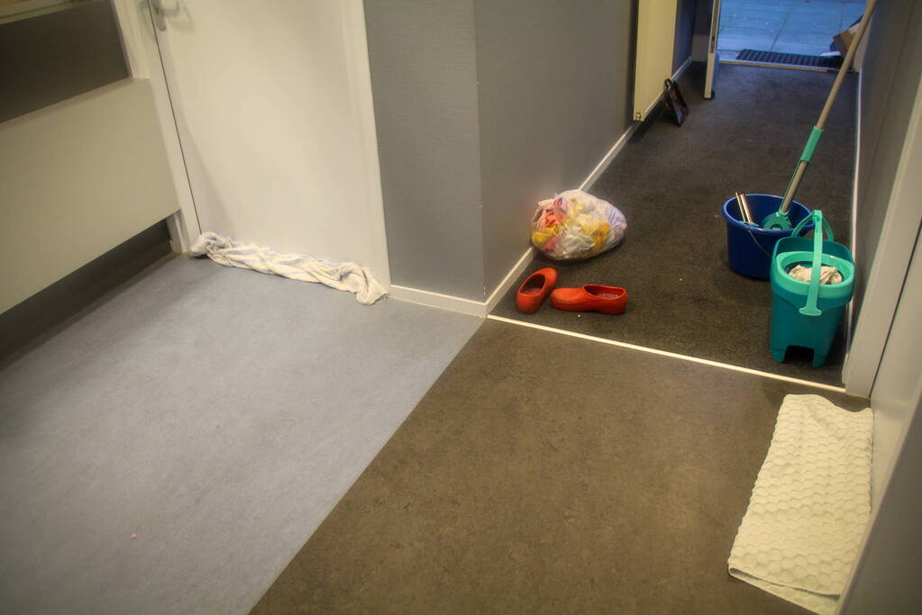 Welzijnskwartier en gezondheidsplein onder water door lekkende kraan