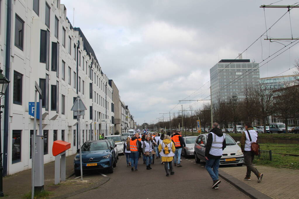 Politieagenten demonstreren tegen te hoge pensioenleeftijd