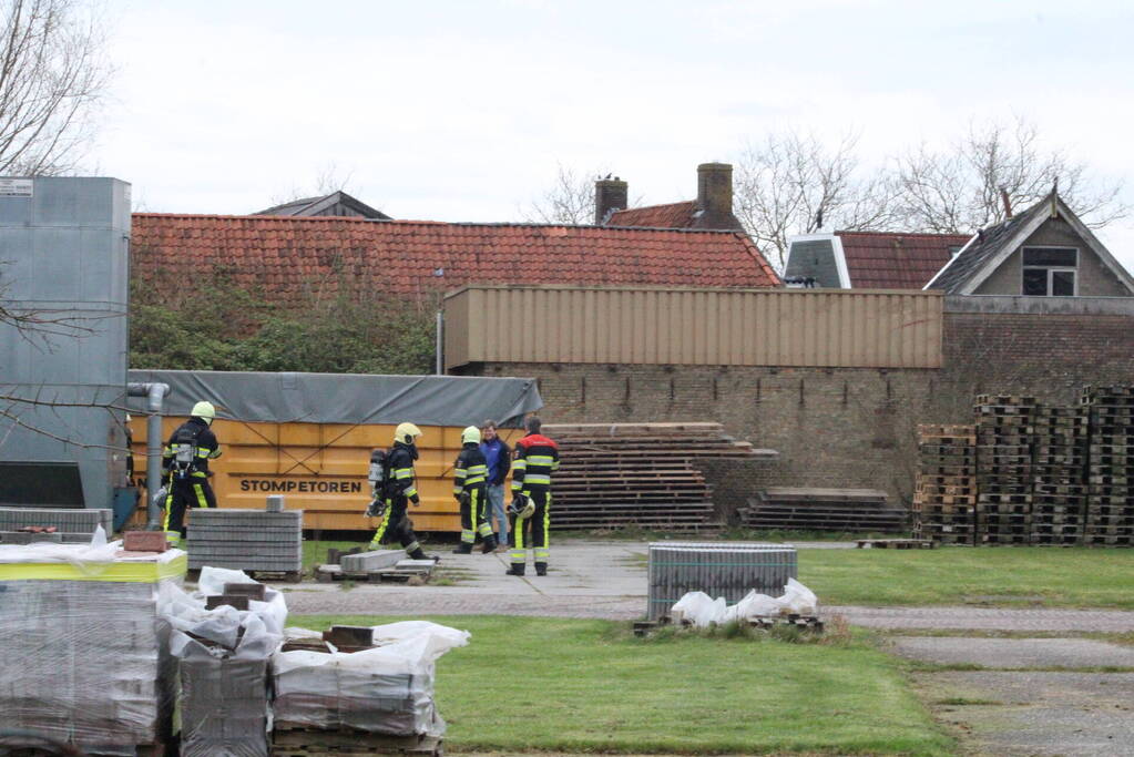 Rookontwikkeling bij brand in container