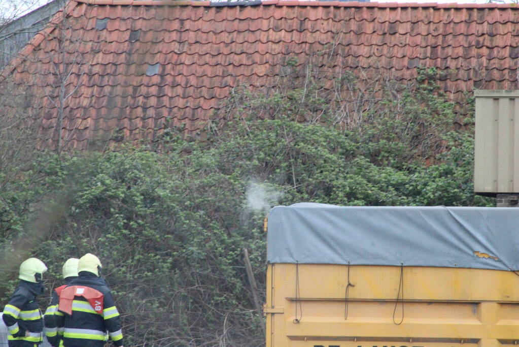 Rookontwikkeling bij brand in container