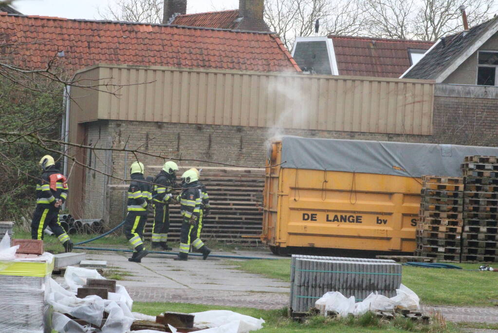 Rookontwikkeling bij brand in container