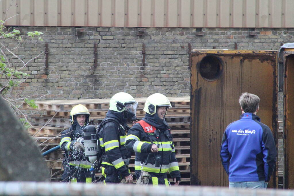 Rookontwikkeling bij brand in container
