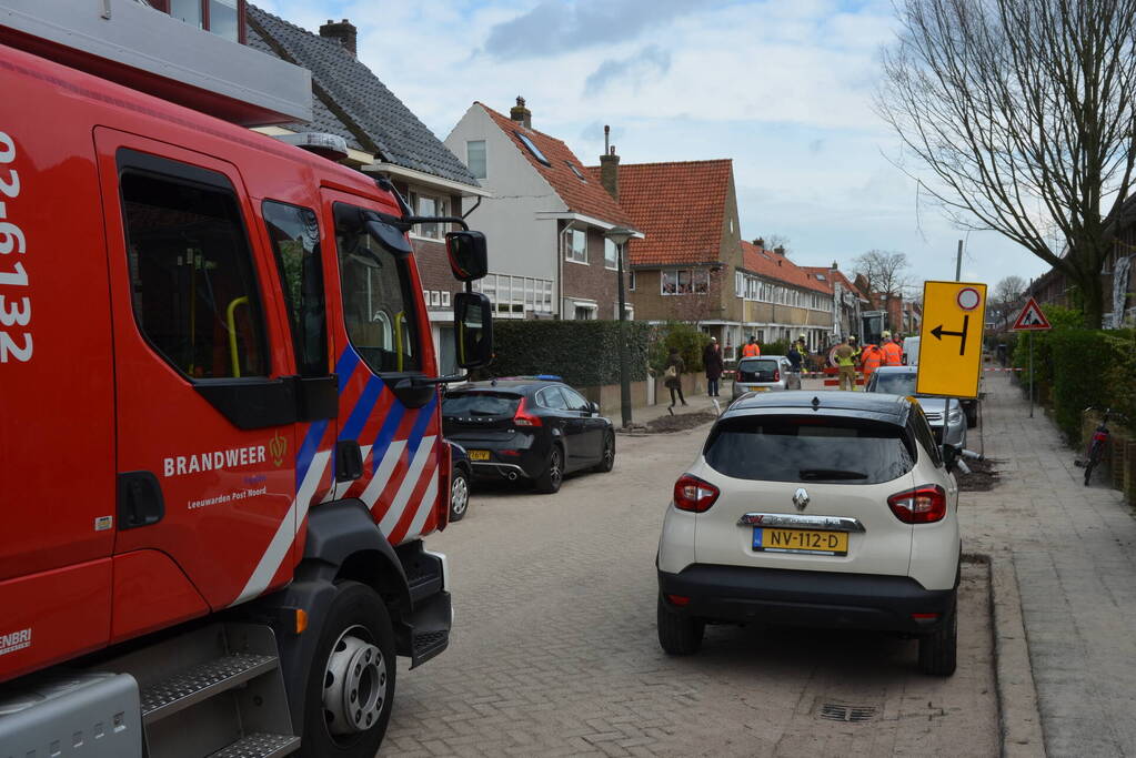 Gaslekkage ontstaan tijdens werkzaamheden