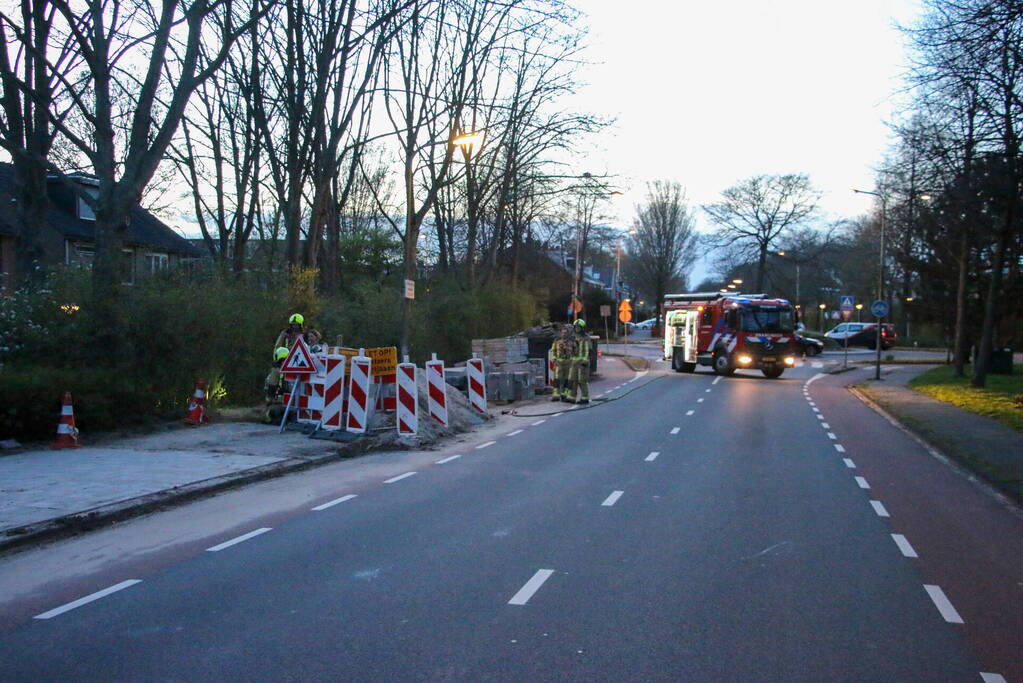 Weg afgesloten vanwege gaslekkage