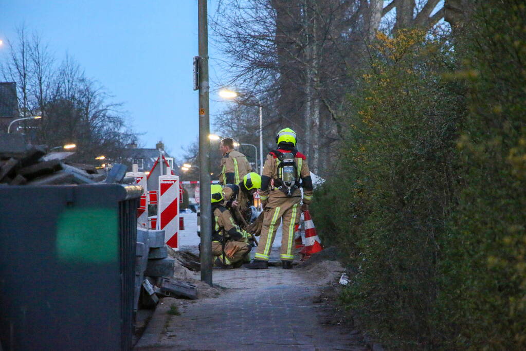 Weg afgesloten vanwege gaslekkage