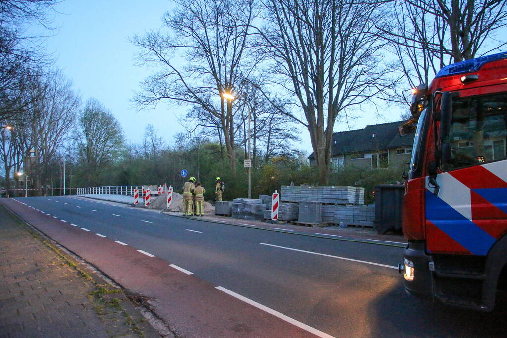 Weg afgesloten vanwege gaslekkage