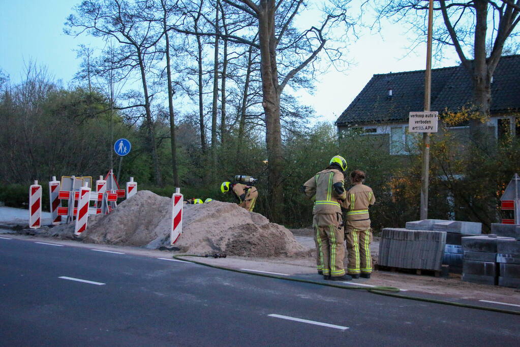 Weg afgesloten vanwege gaslekkage