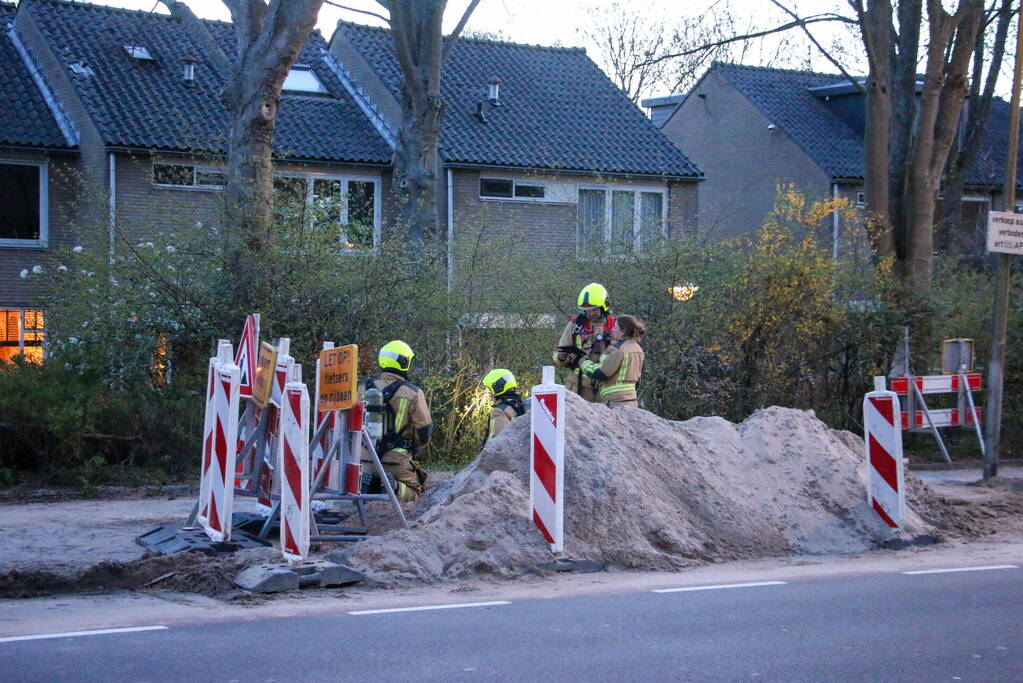 Weg afgesloten vanwege gaslekkage