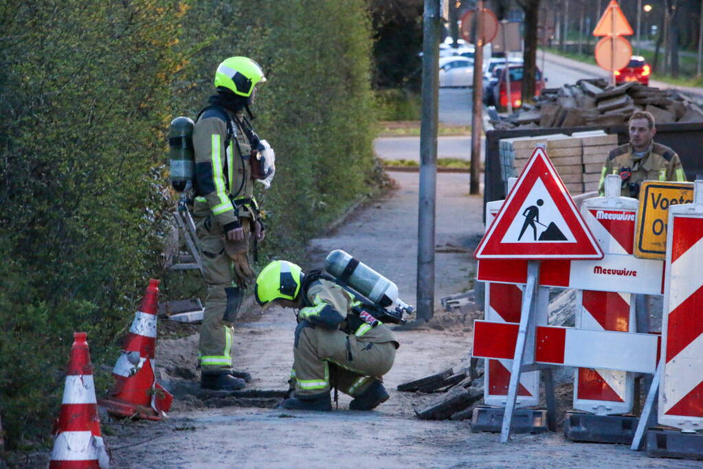 Weg afgesloten vanwege gaslekkage