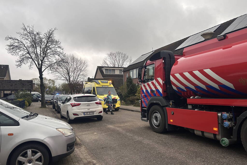 Rookontwikkeling bij brand in keuken van woning