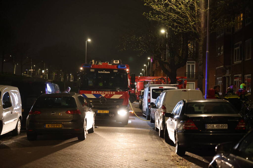 Brand op balkon van woning