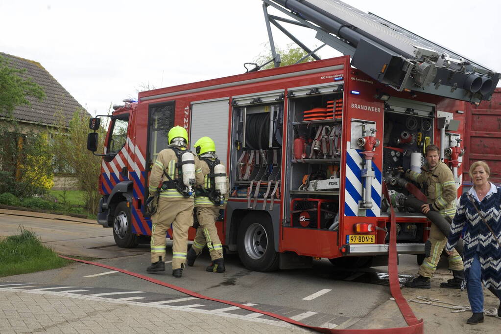 Brand in kas zorgt voor fikse rookontwikkeling