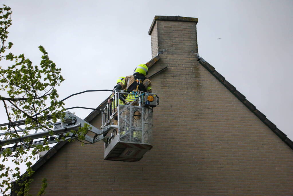 Dakrand los door harde wind