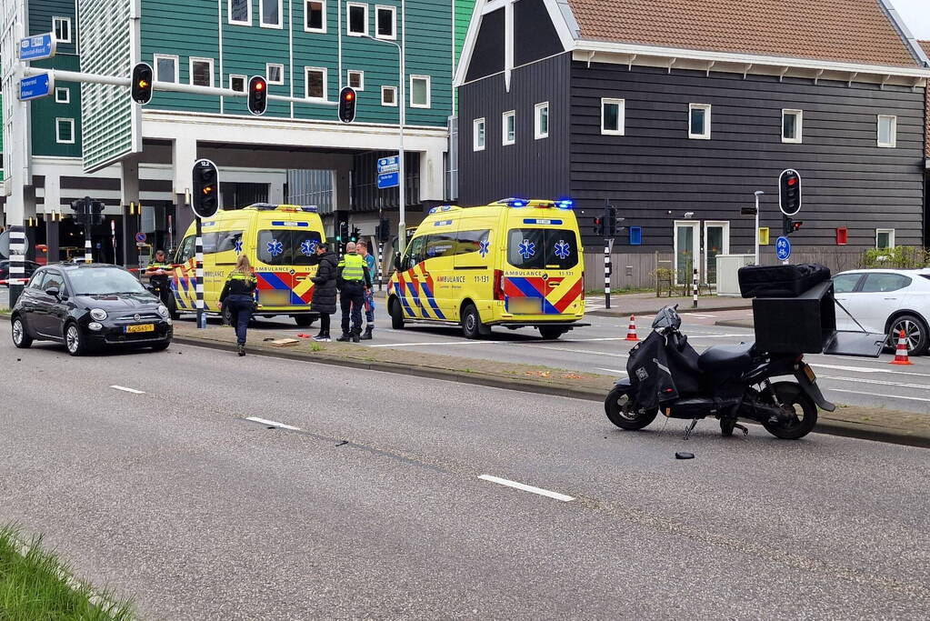Maaltijdbezorger gewond bij ongeval