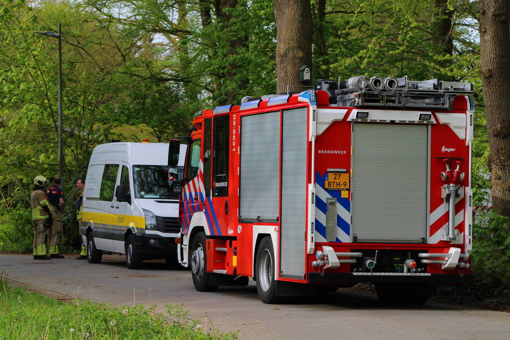 Gasleiding geraakt tijdens werkzaamheden