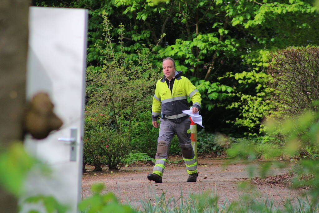 Gasleiding geraakt tijdens werkzaamheden