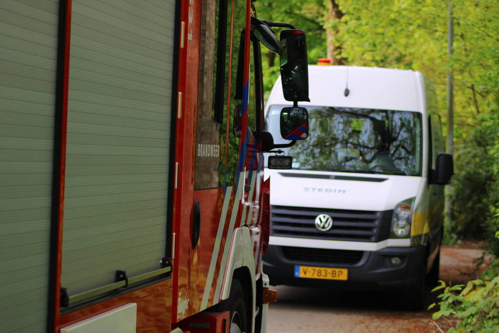 Gasleiding geraakt tijdens werkzaamheden