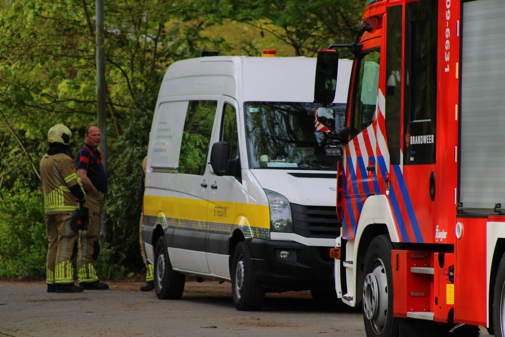 Gasleiding geraakt tijdens werkzaamheden