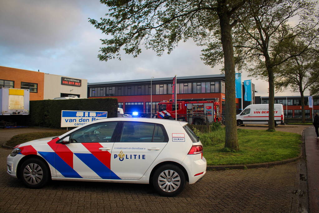 Brand bij autoschade herstelbedrijf