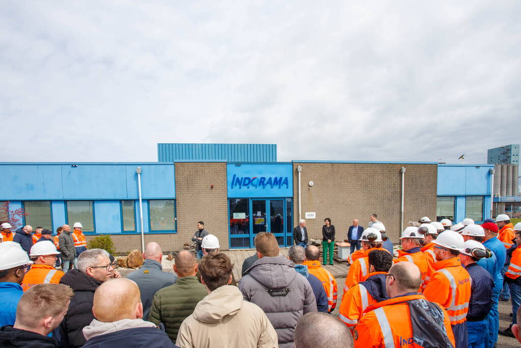 Personeel Indorama protesteert tegen aangekondigde sluiting