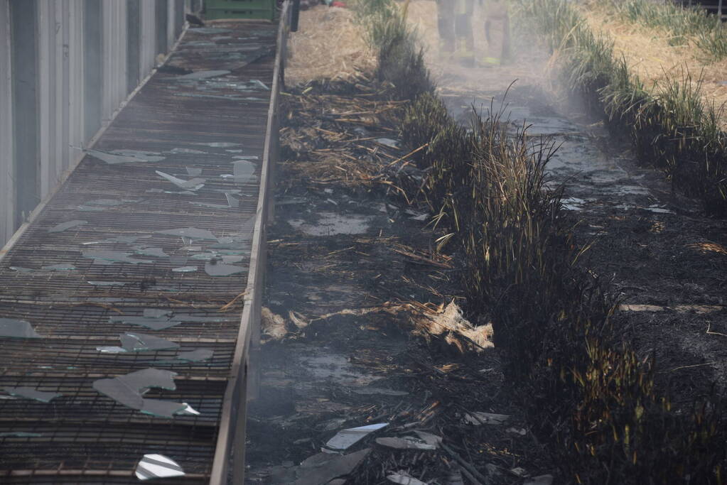 Brand in kas veroorzaakt veel rookontwikkeling