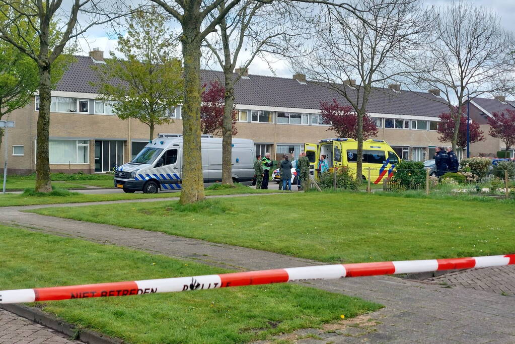 Mogelijk explosieven gevonden, omgeving afgezet explosieven Opruimingsdienst Defensie ingeschakeld