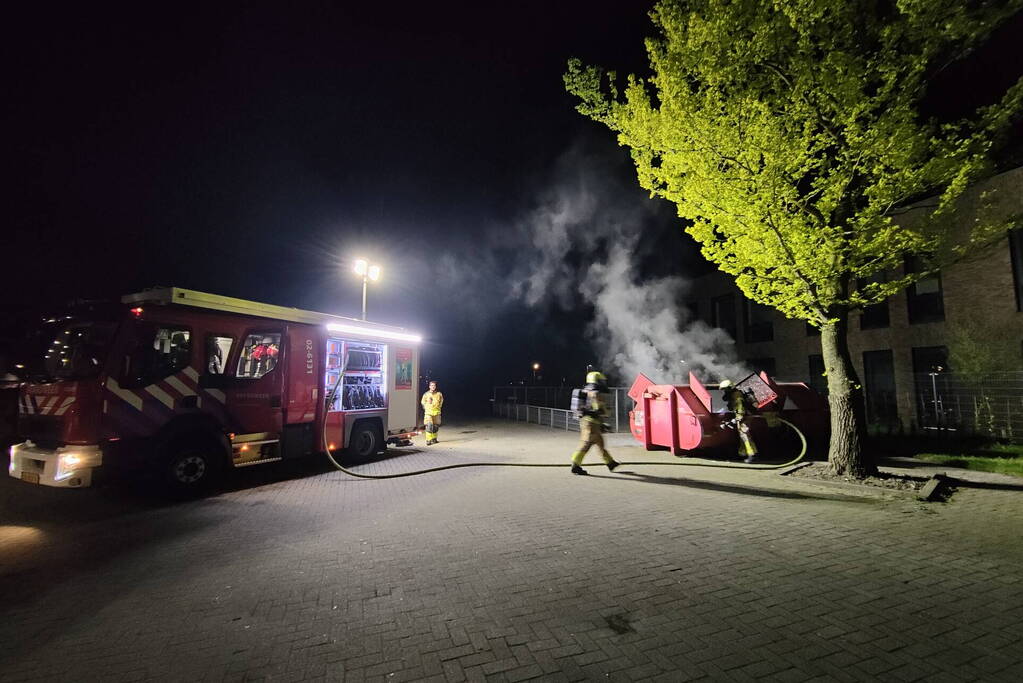 Wederom container in brand