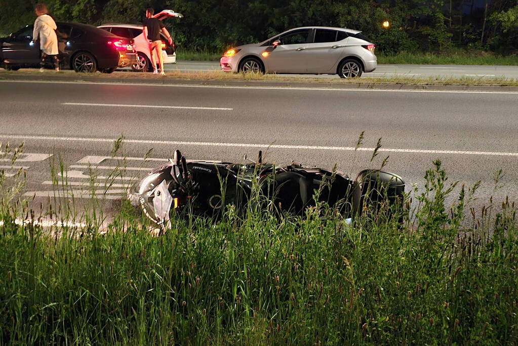 Motorrijder gewond bij aanrijding