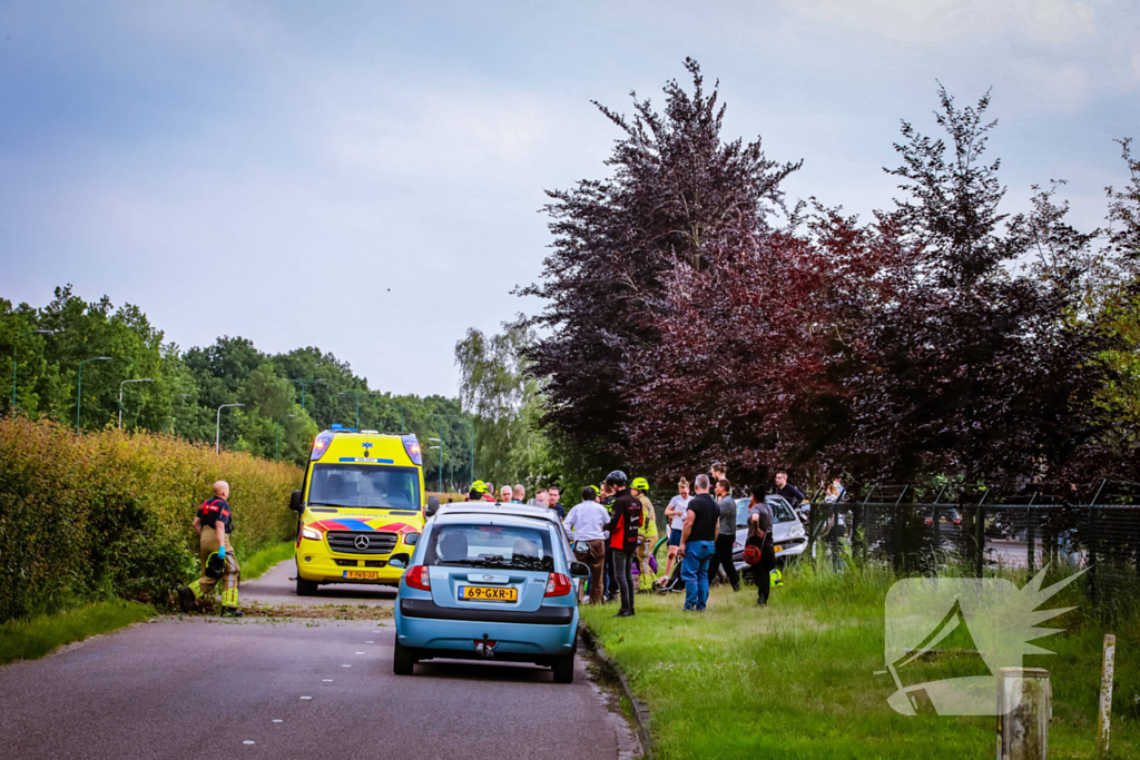 Reanimatie nadat auto tot stilstand komt in hek