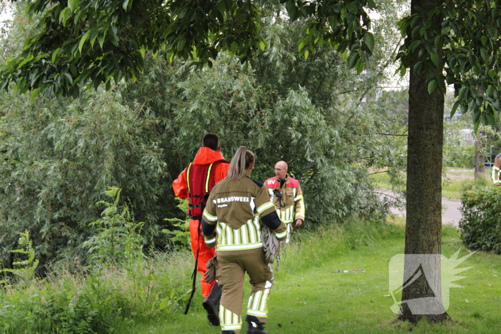 Brandweer aanwezig voor jong schaap in sloot