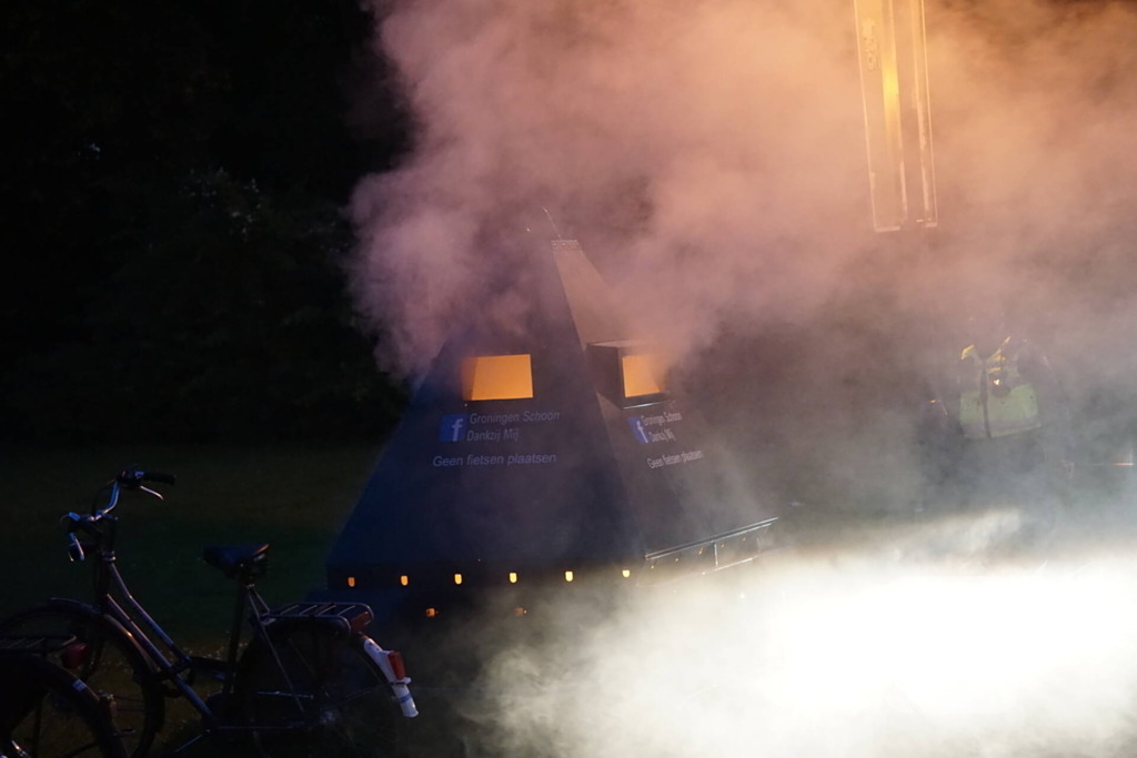 Brand in container park Noorderplantsoen