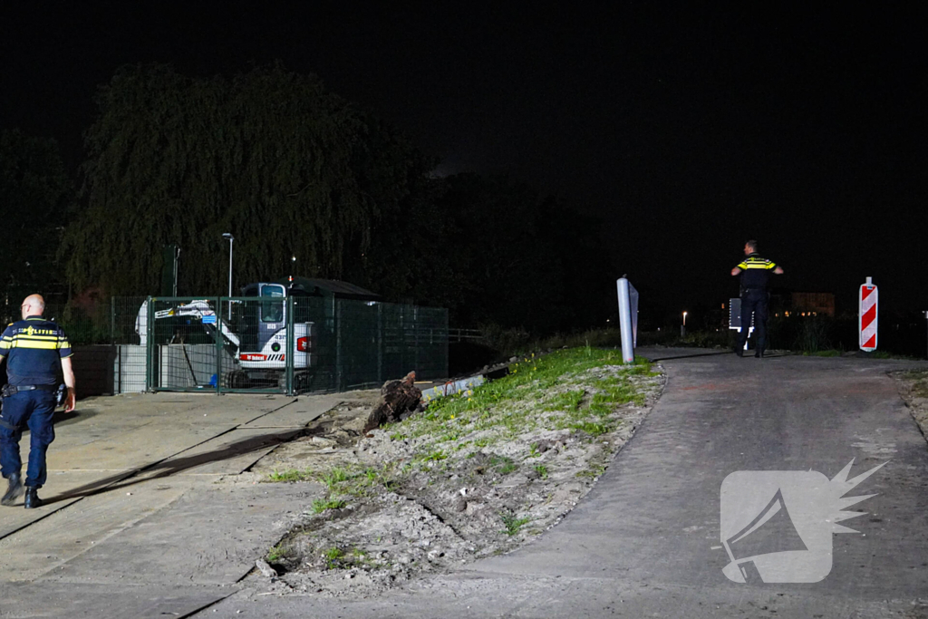 Container met bouwafval vermoedelijk in brand gestoken