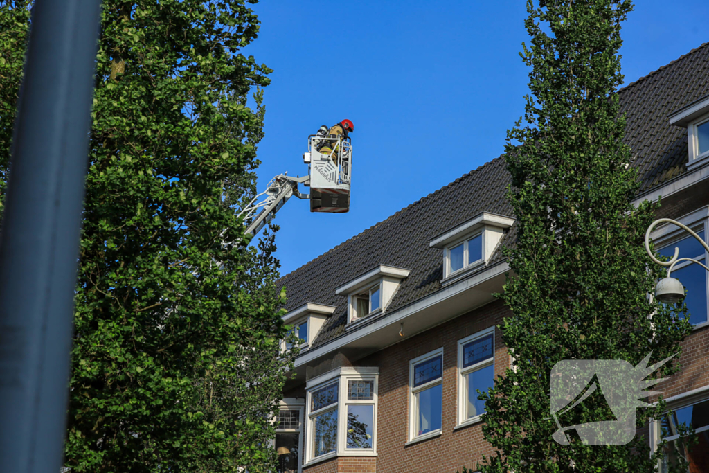 Brand op zolder van woning