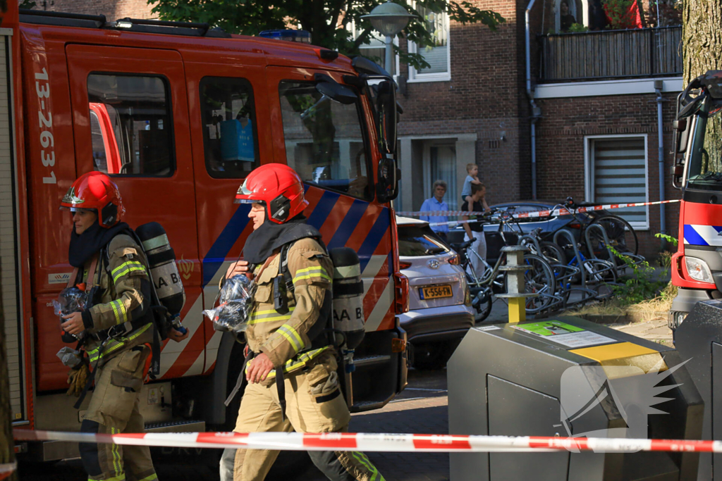 Brand op zolder van woning