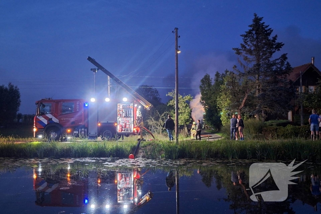 Flinke brand bij grote schuur