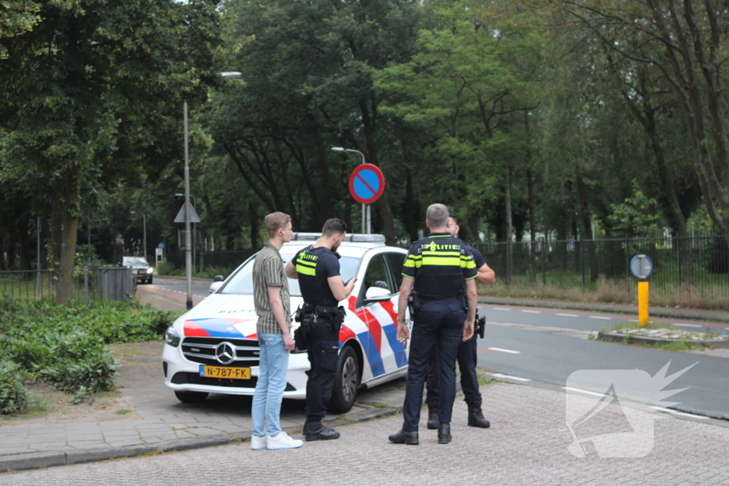 Lantaarnpaal plat gereden na botsing